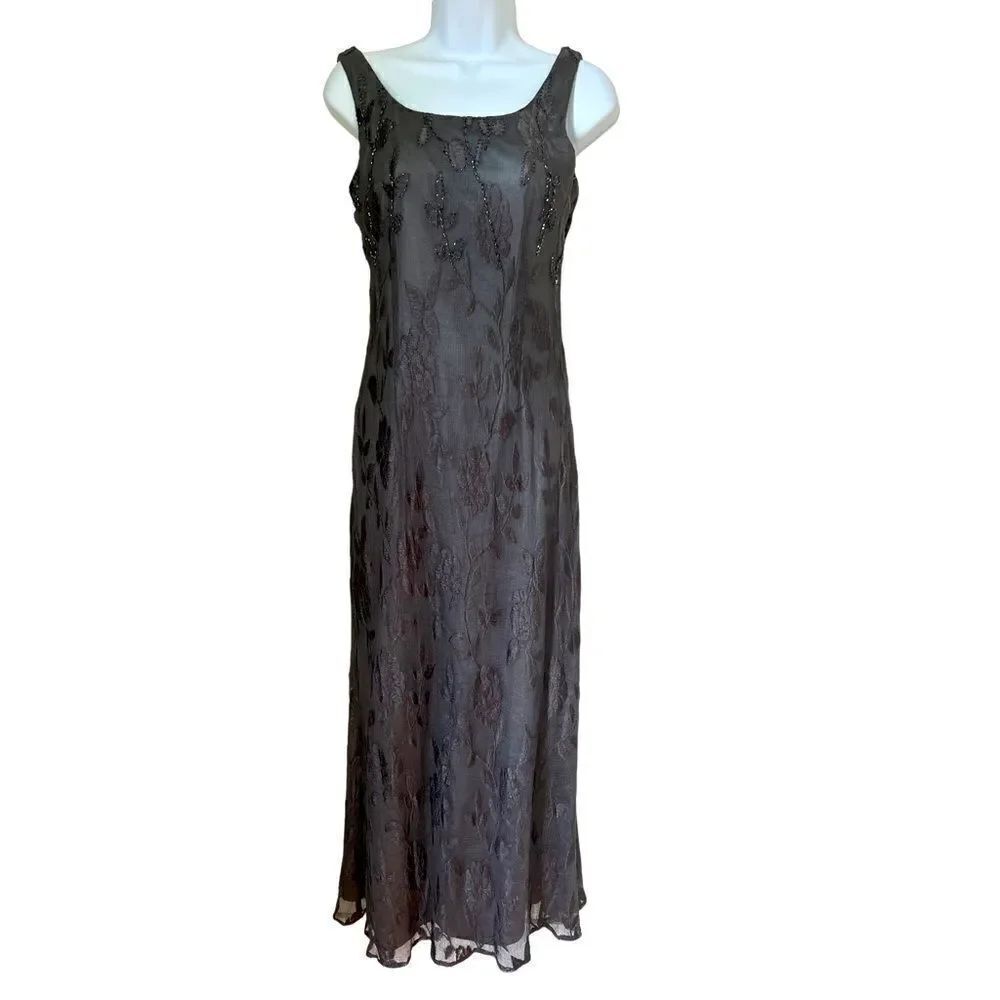 NWT Vintage Rimini Embellish Floral Lace Whimsigoth Gothic Romance Maxi Dress 2